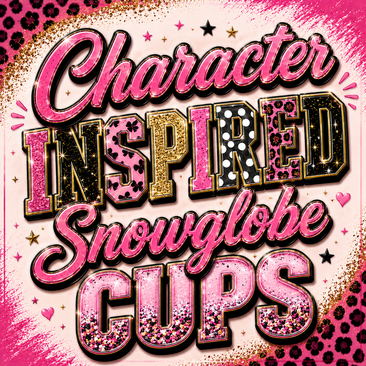 Character Inspired Snowglobe Cups