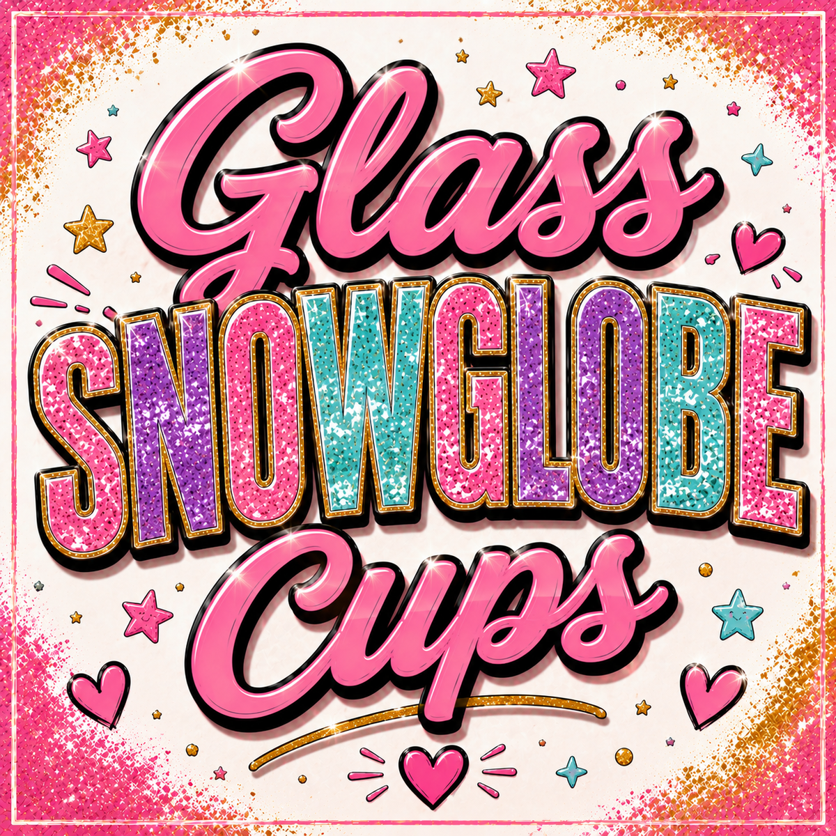 Glass Snowglobe cups