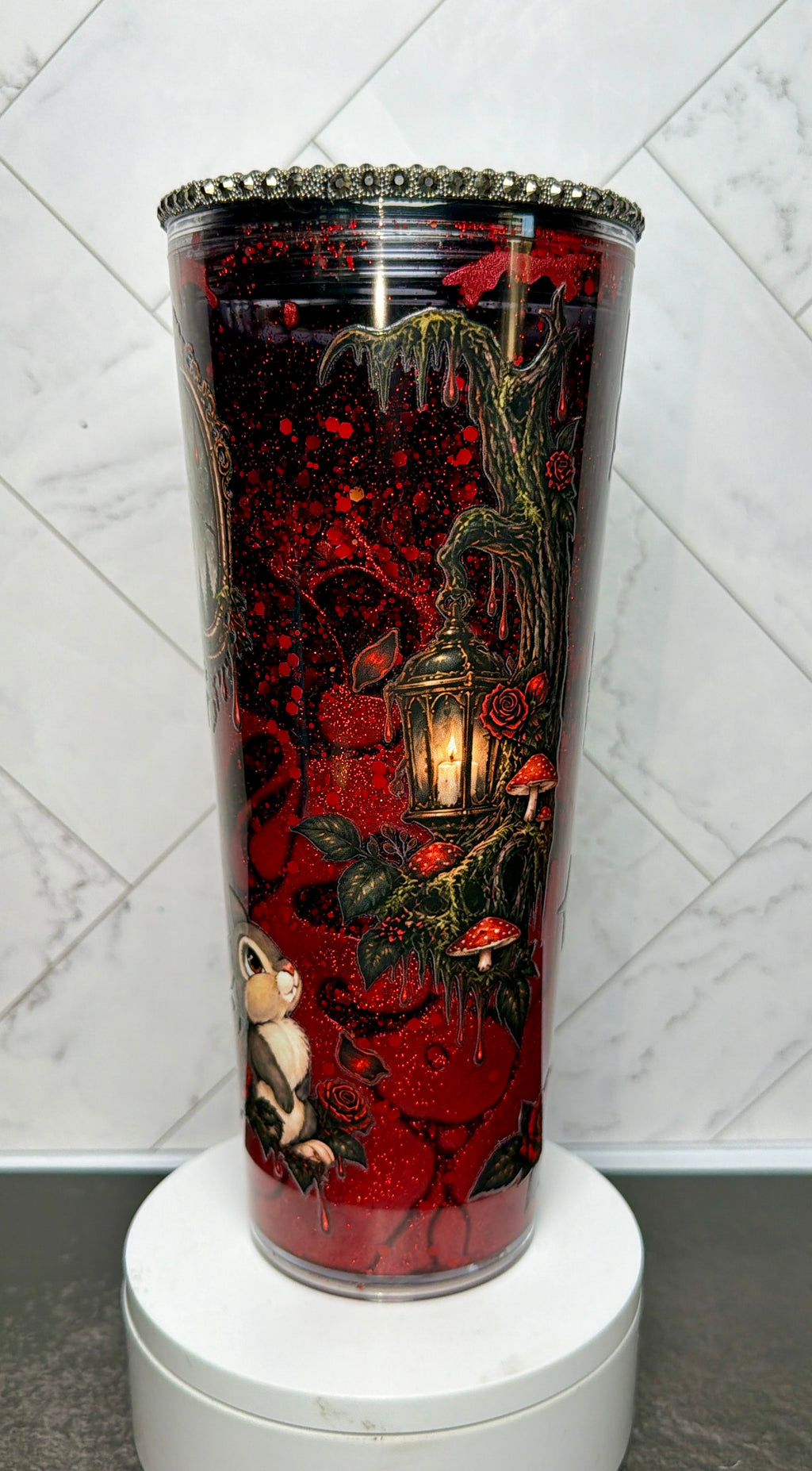 Midnight Rose Lava Snowglobe Cup