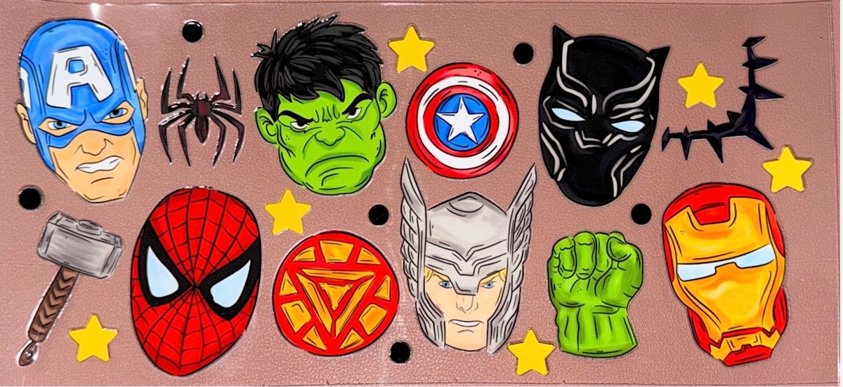 Super Hero UVDTF Cup Wrap