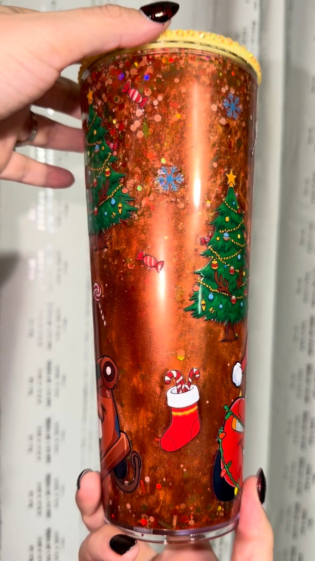Holiday Race Car Snowglobe Cup
