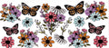 Floral Butterflies UVDTF Cup Wrap