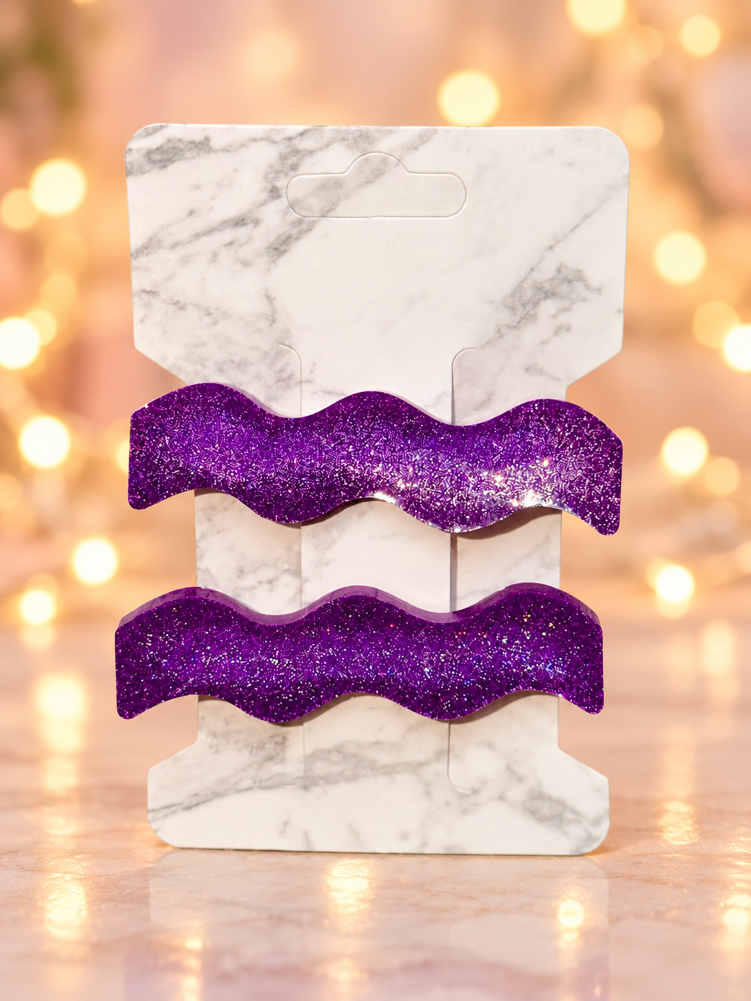Purple Wavy Hair Clips