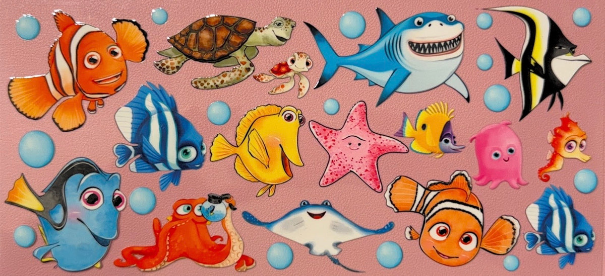 Under the Sea Friends UVDTF Cup Wrap