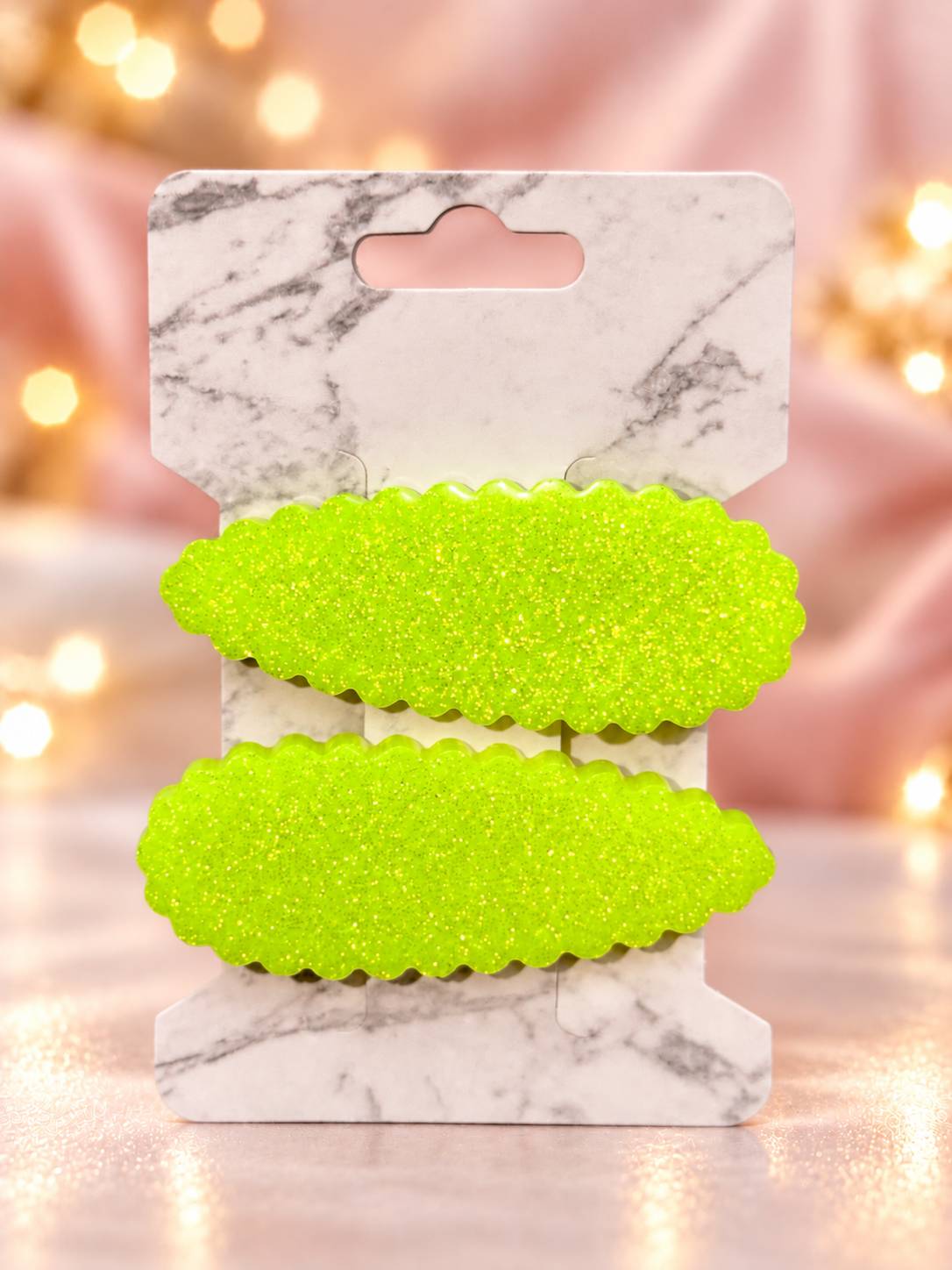Neon Yellow Hair Clips
