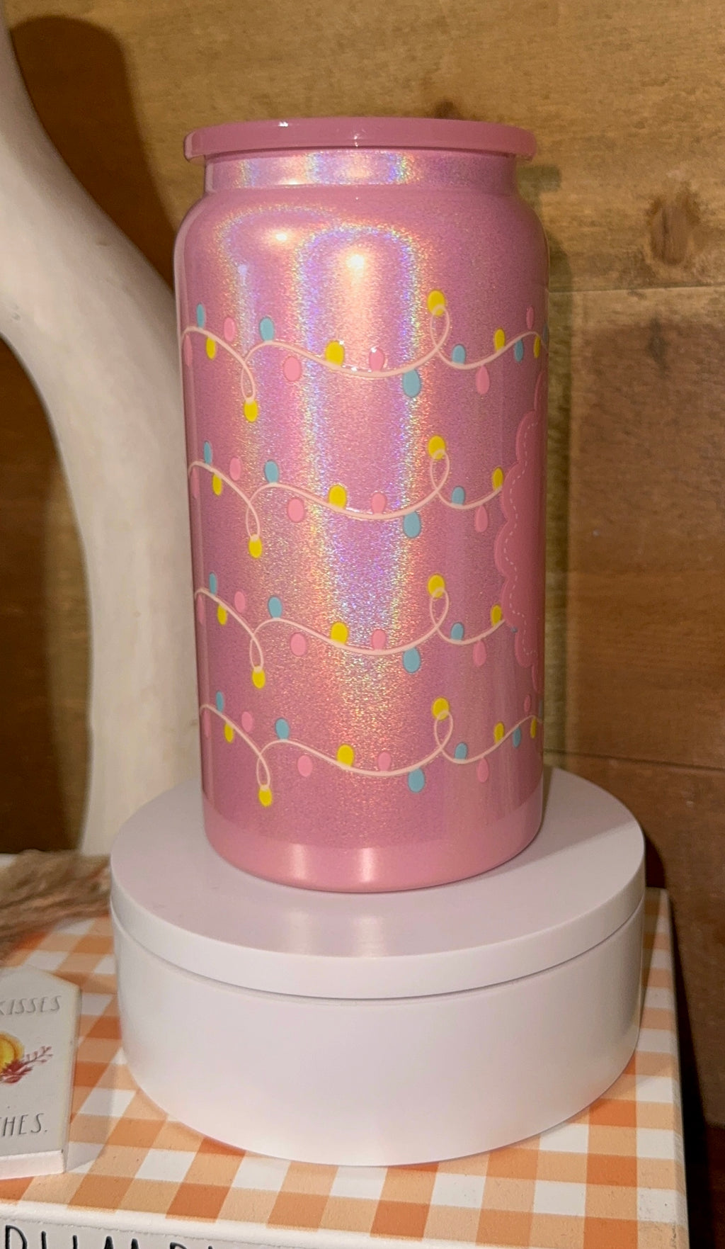 Pink Holly Jolly Christmas Tumbler
