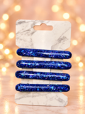 Blue Glitter Hair Clips