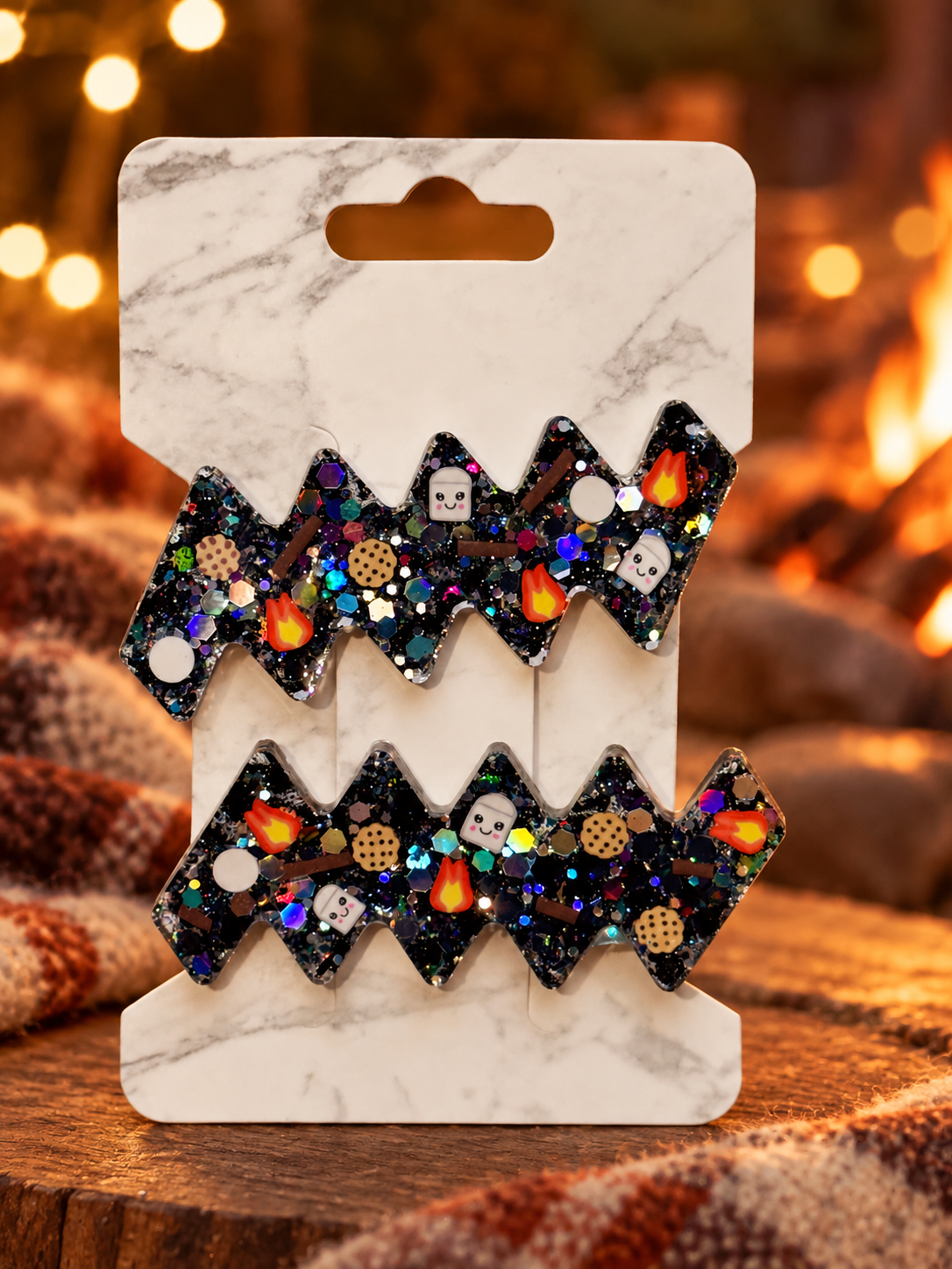 S’mores Hair Clips