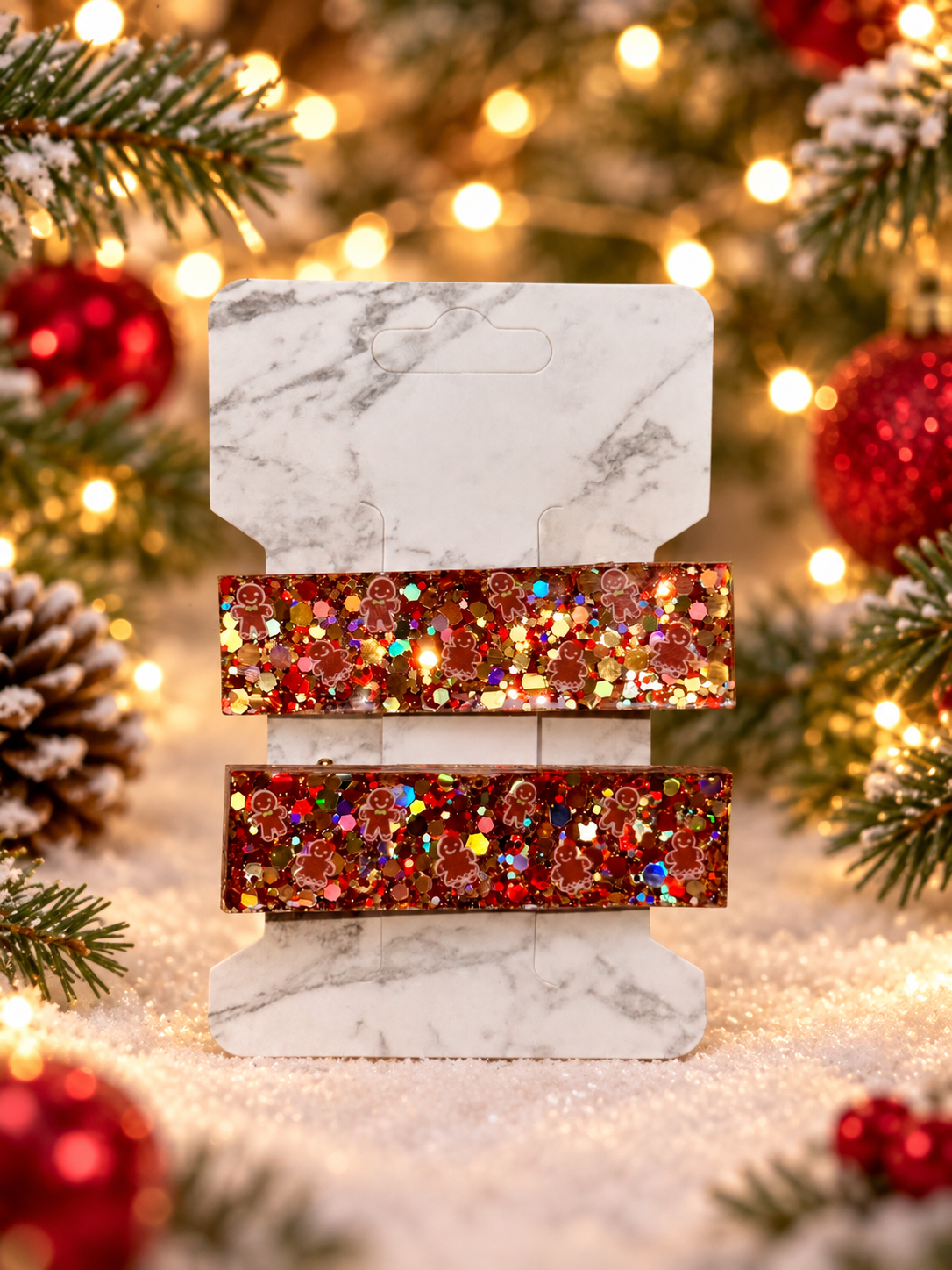Gingerbread Hair Clips