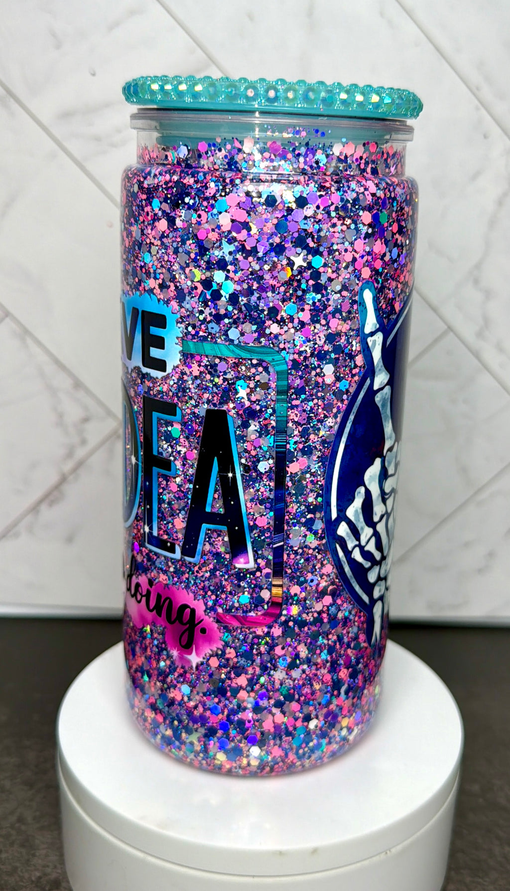 Very Tired Snowglobe Cup