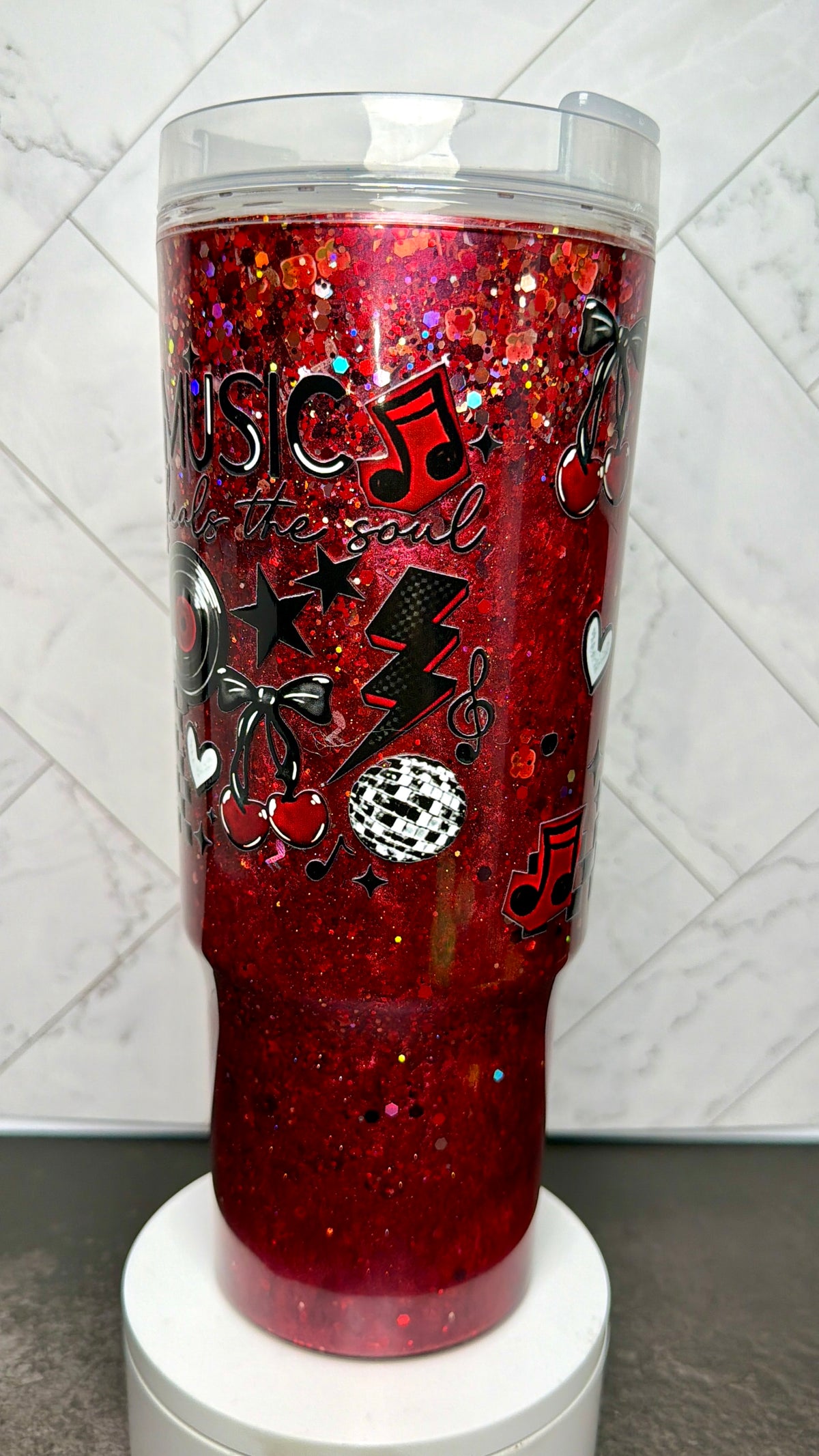 Music Waterfall Snowglobe Tumbler