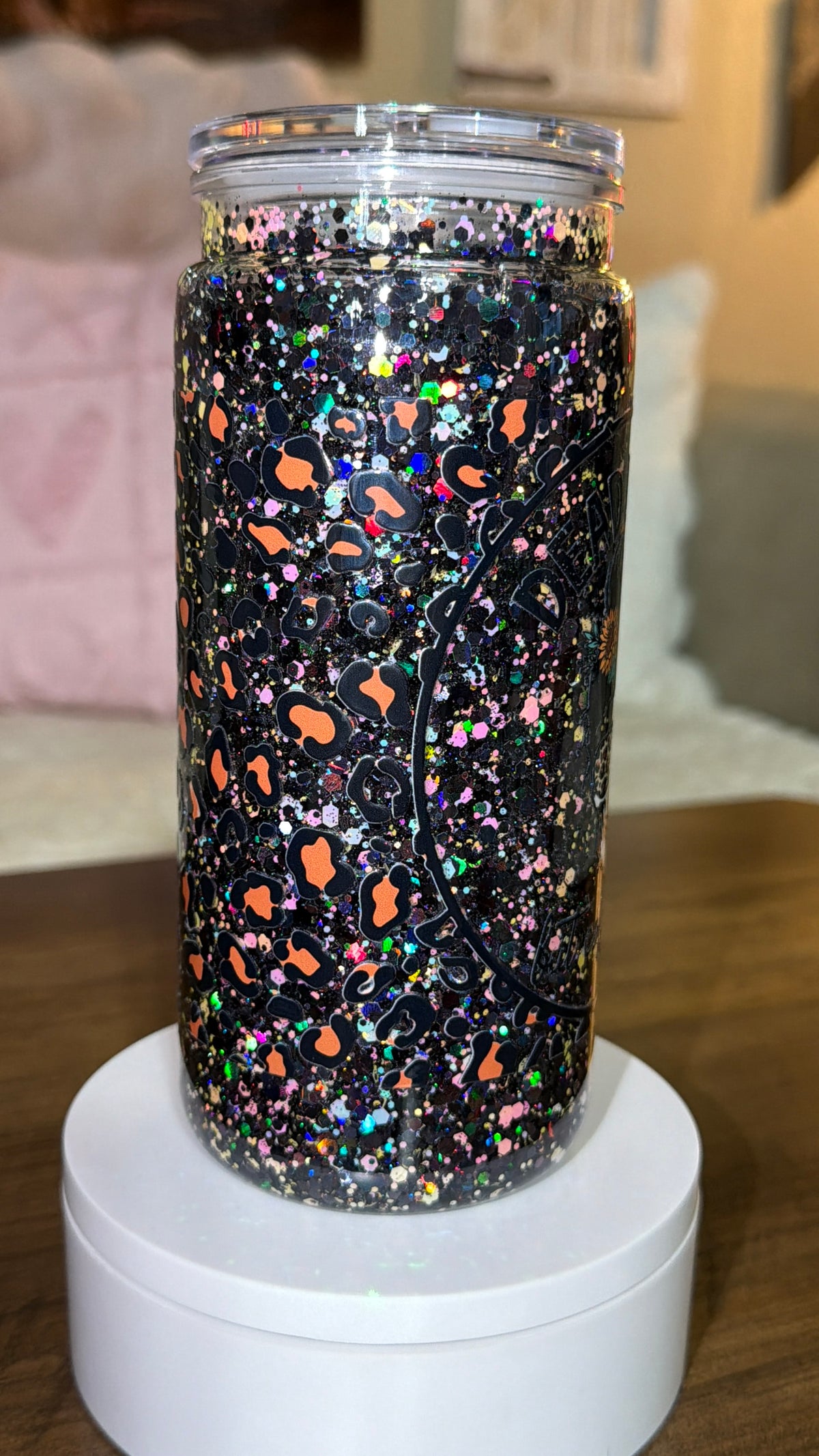“Dead inside but caffeinated”Snowglobe cup