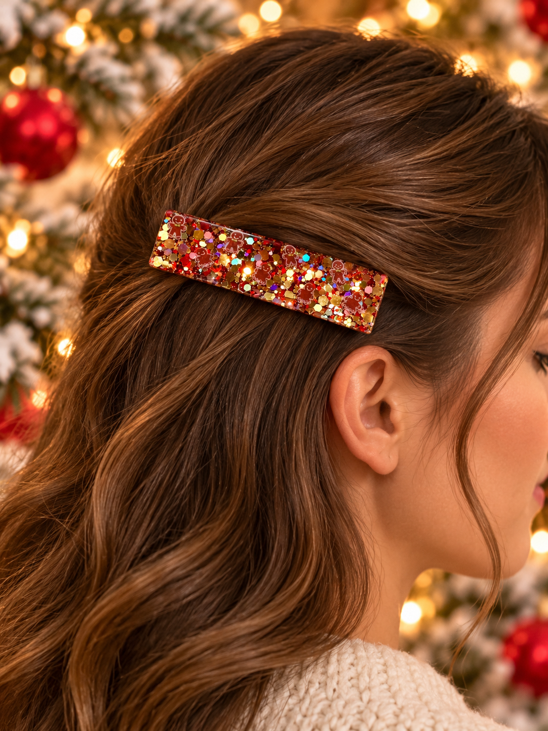 Gingerbread Hair Clips