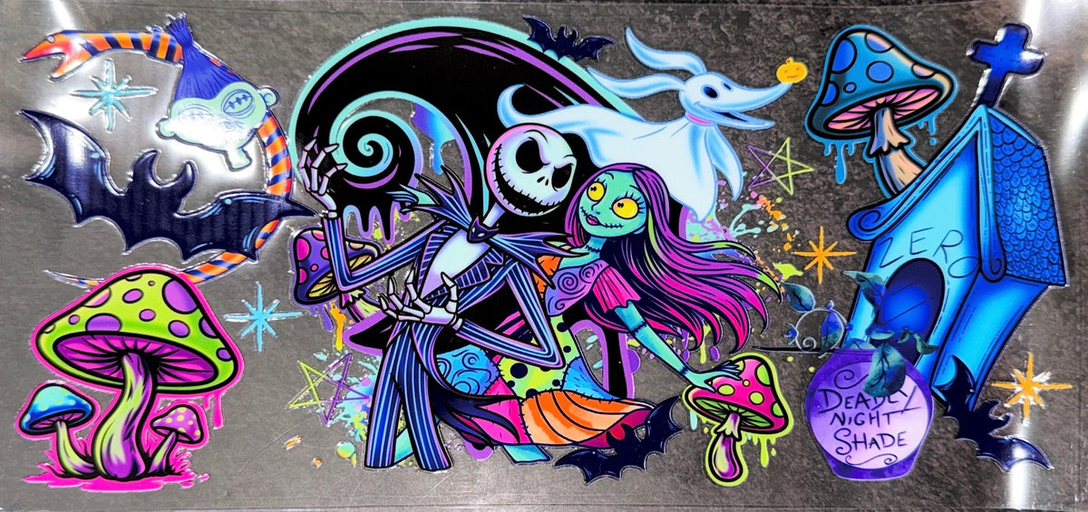 Spooky Romance Neon Halloween UVDTF Cup Wrap