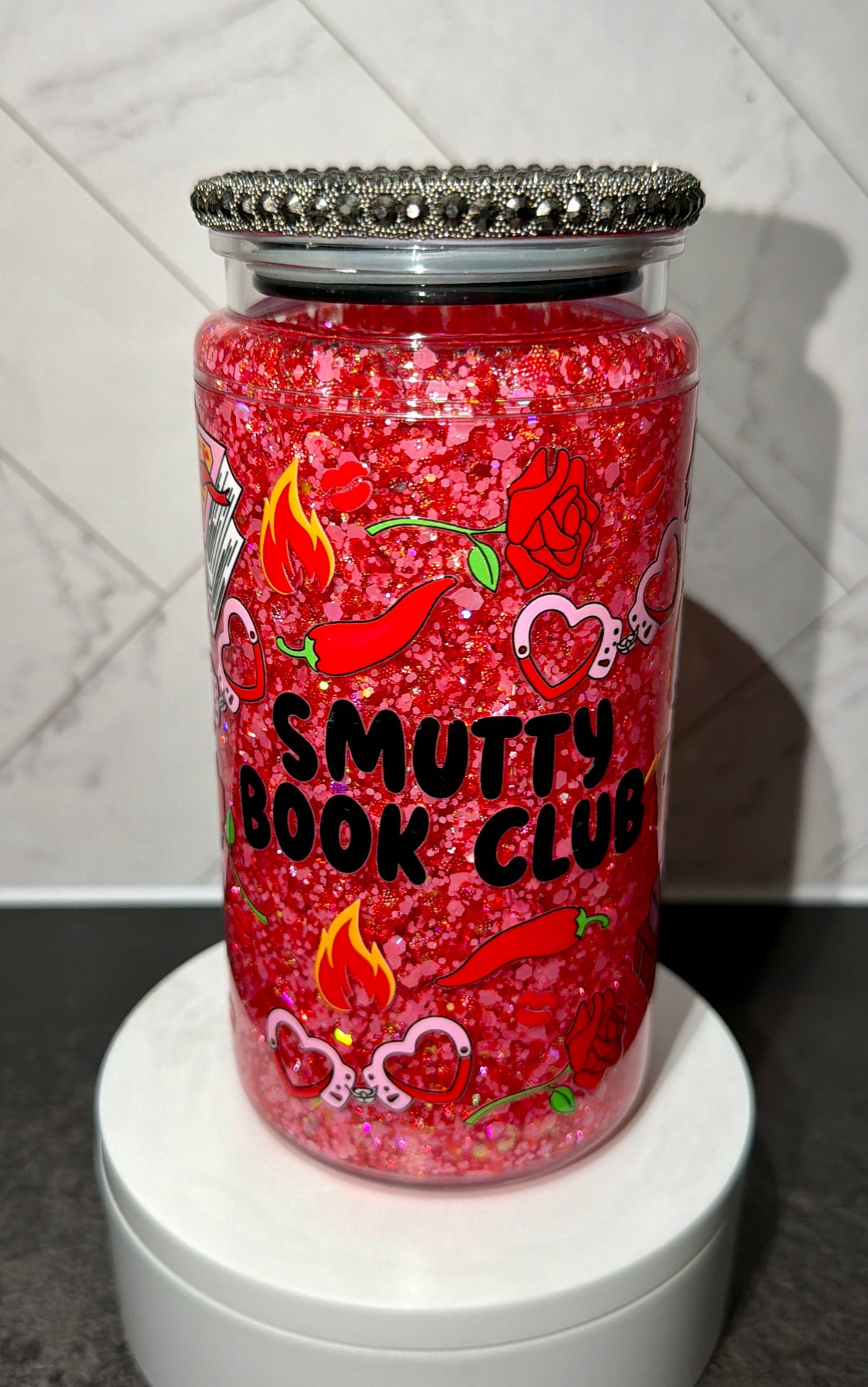 Smutty Book Club Snowglobe Cup