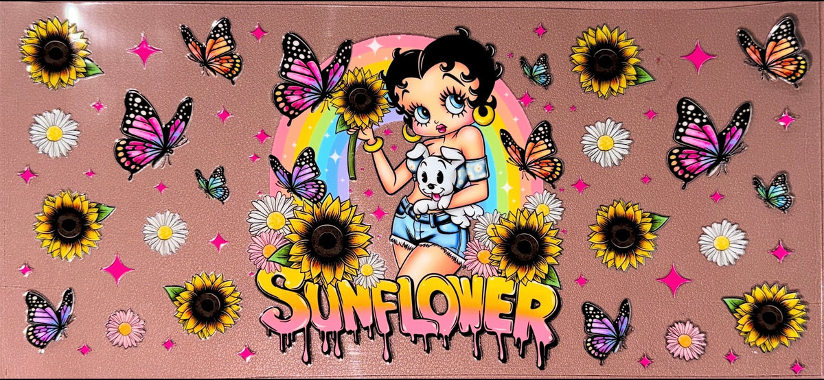 Sunflower UVDTF Cup Wrap