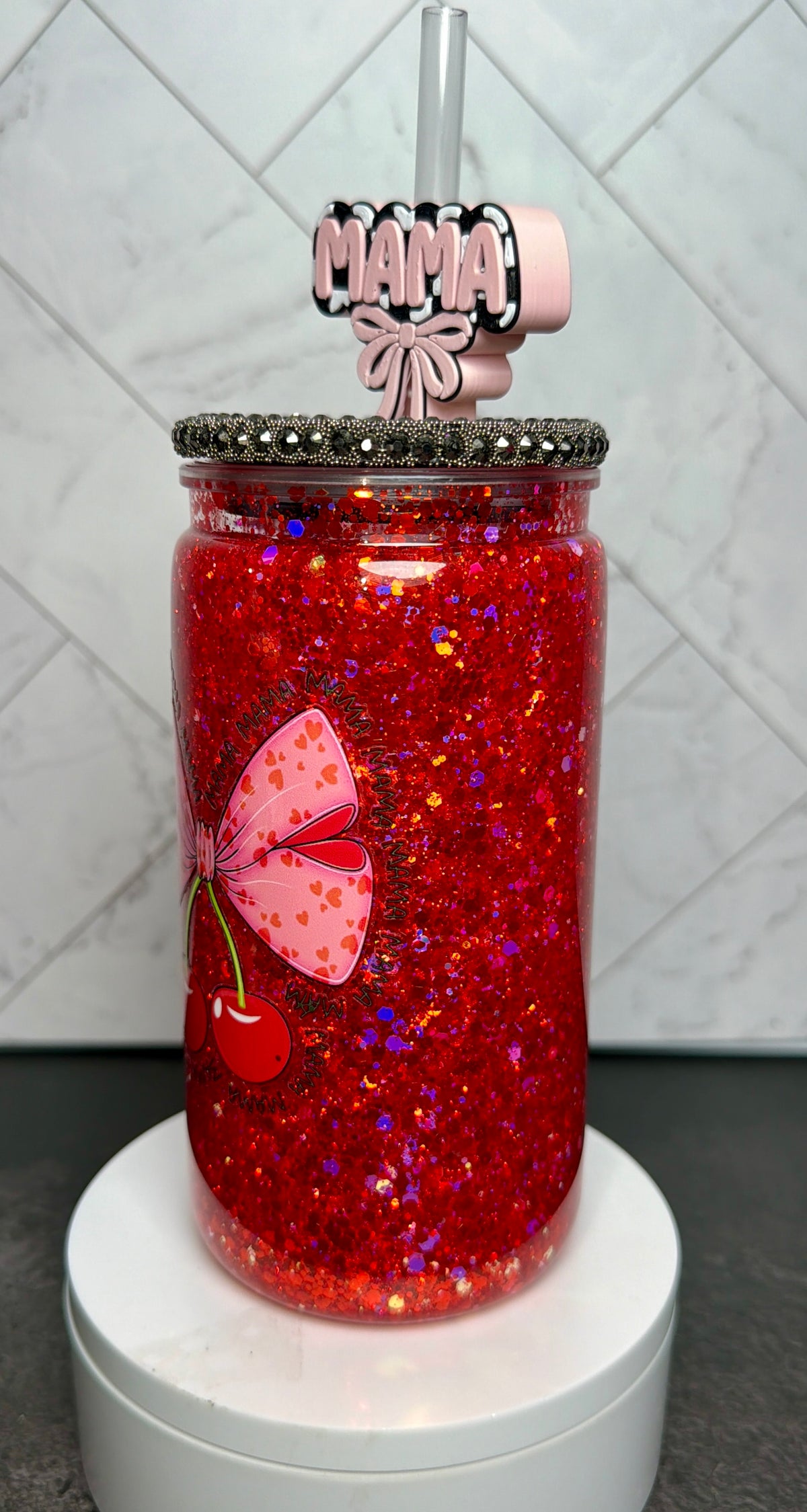 Cherry Mama Snowglobe