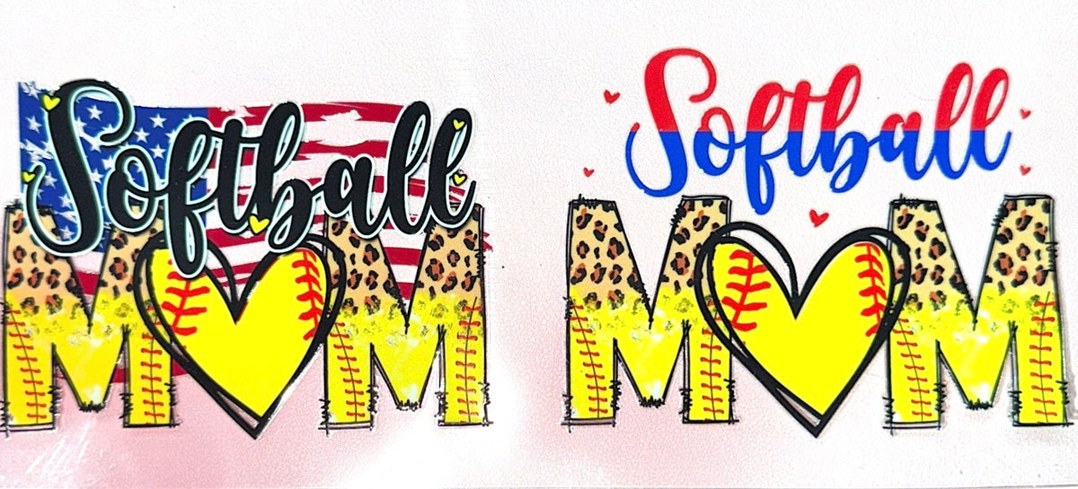 Softball Mom UVDTF Cup Wraps