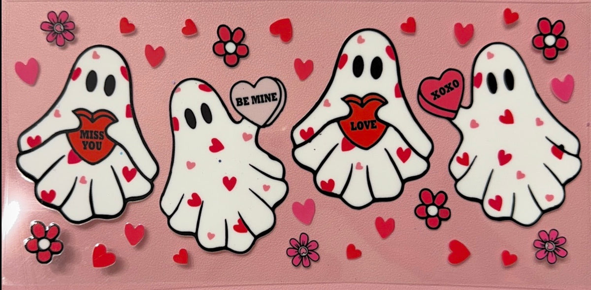 Valentines Ghosts UVDTF Cup Wraps
