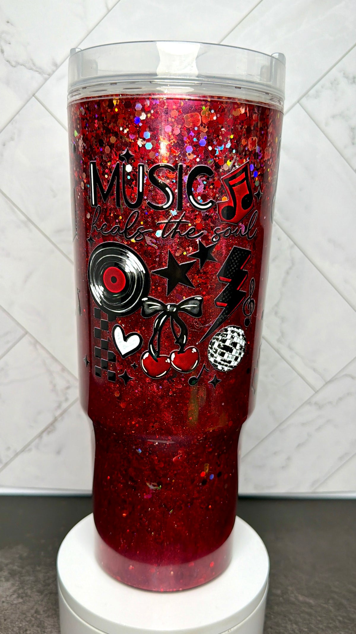 Music Waterfall Snowglobe Tumbler