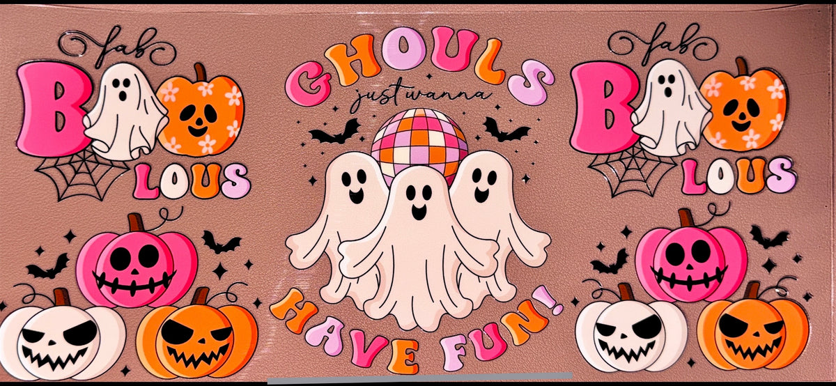 Ghouls Just want to have fun UVDTF Cup Wrap