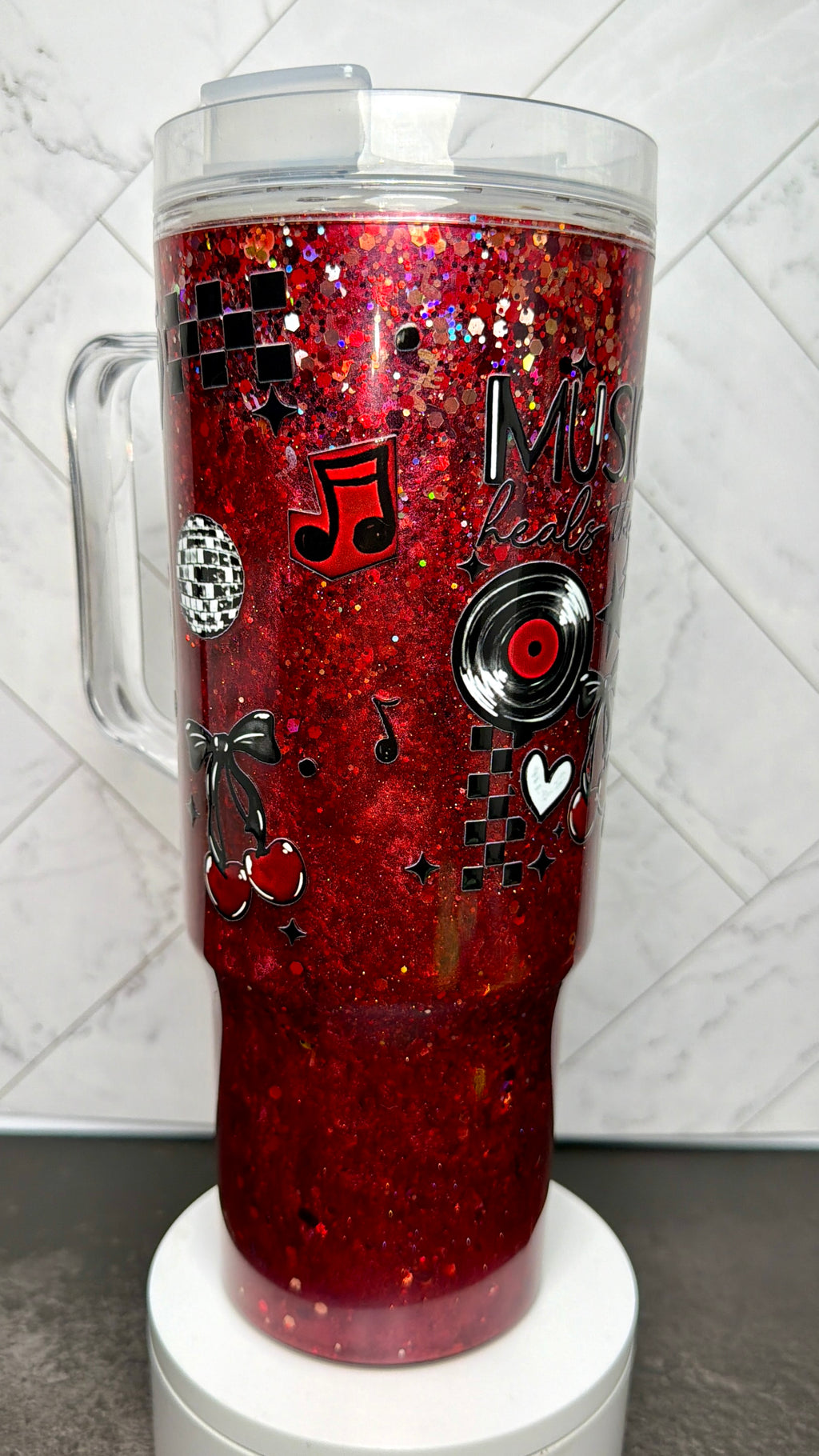 Music Waterfall Snowglobe Tumbler