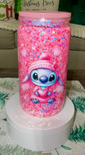 Pink Character Snowglobe cup