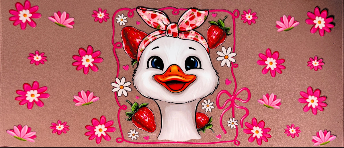 Floral Duck UVDTF Cup Wrap