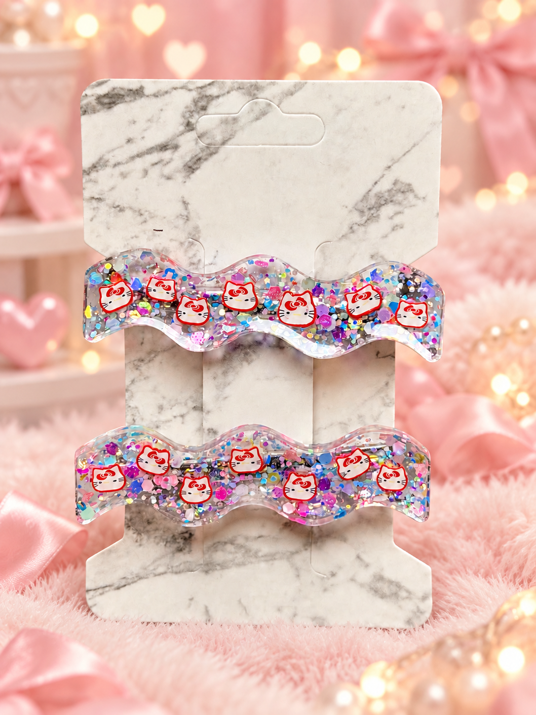 HK Glitter Hair Clips
