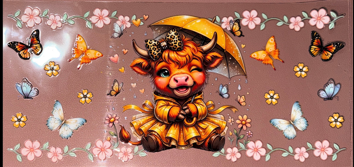 Hyland Cows and Butterflies UVDTF Cup Wrap