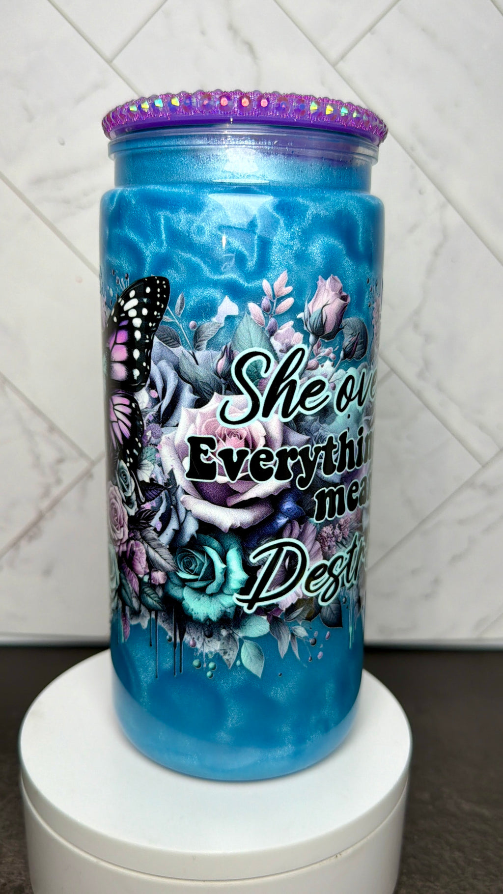Overcame Everything Cateye Snowglobe Cup