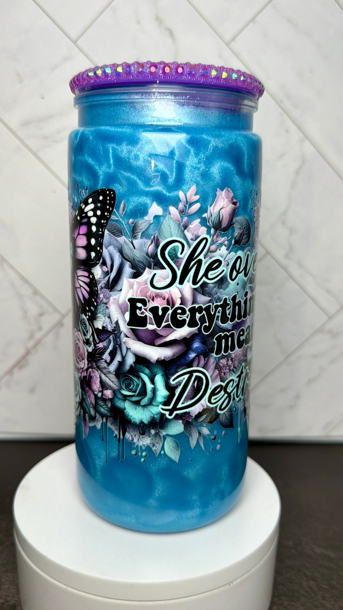 Overcame Everything Cateye Snowglobe Cup