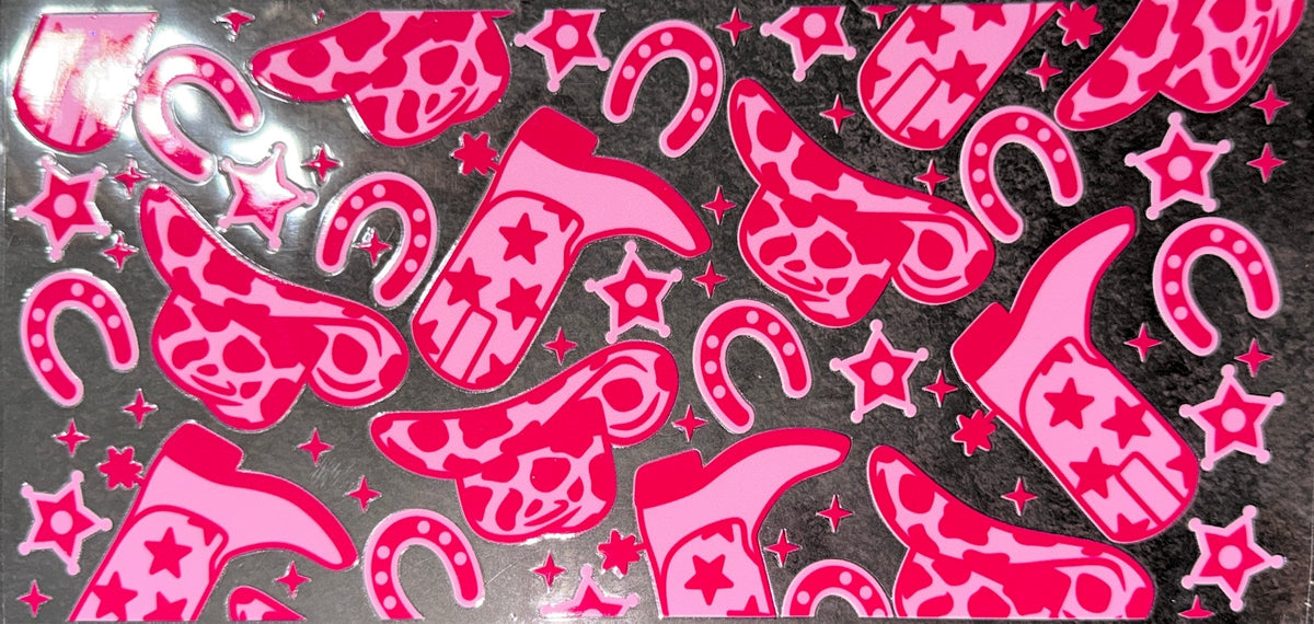 Pink Cowgirl UVDTF Cup Wrap