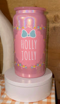 Pink Holly Jolly Christmas Tumbler