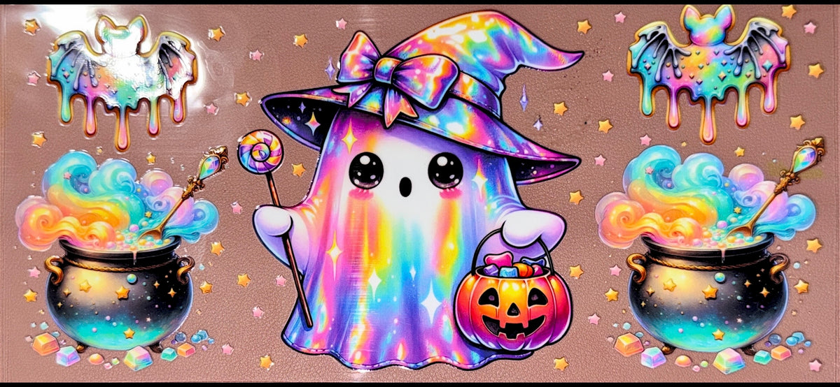 Cute Halloween Ghost UVDTF Cup Wrap