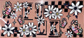 Checkered Floral UVDTF Cup Wrap