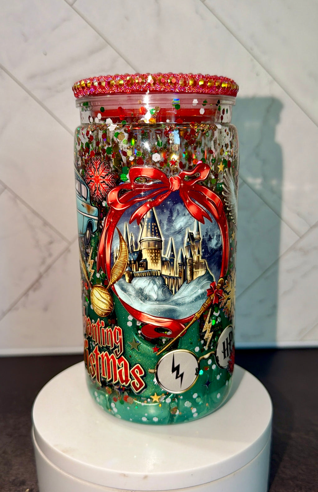 Enchanting Christmas Lava Snowglobe Cup