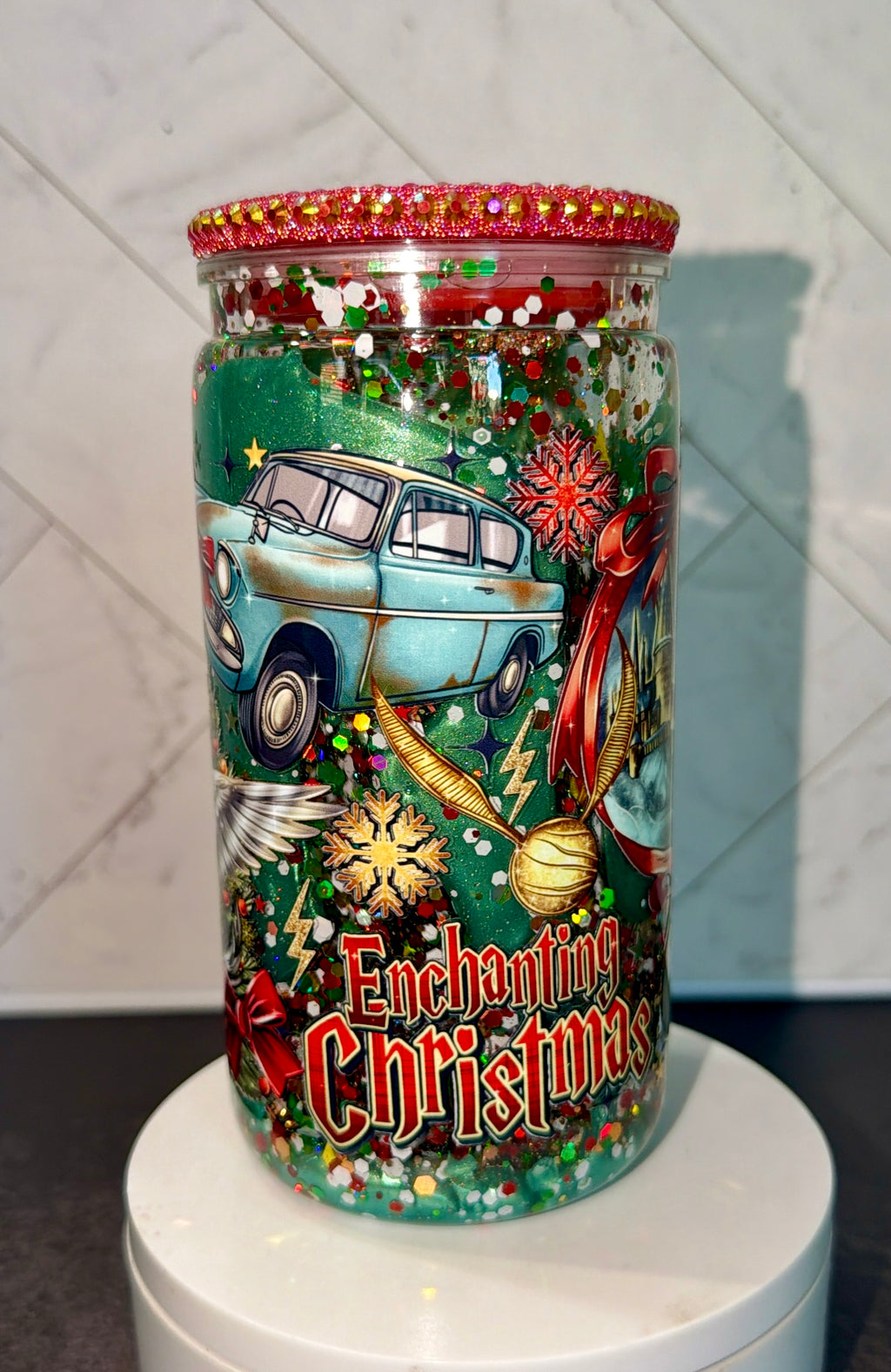 Enchanting Christmas Lava Snowglobe Cup