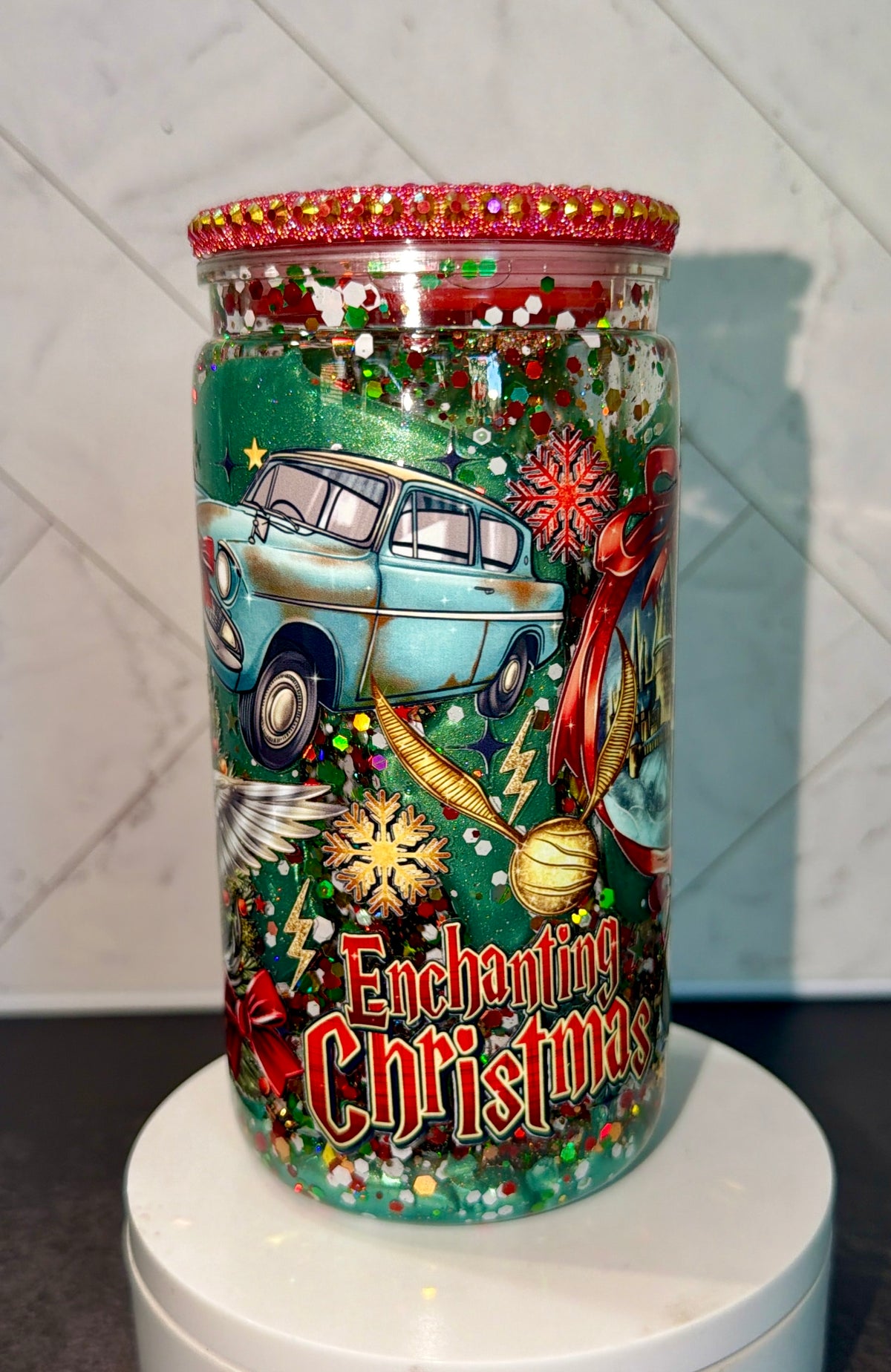 Enchanting Christmas Lava Snowglobe Cup