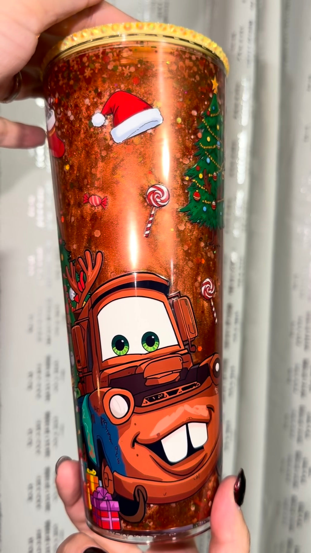 Holiday Race Car Snowglobe Cup