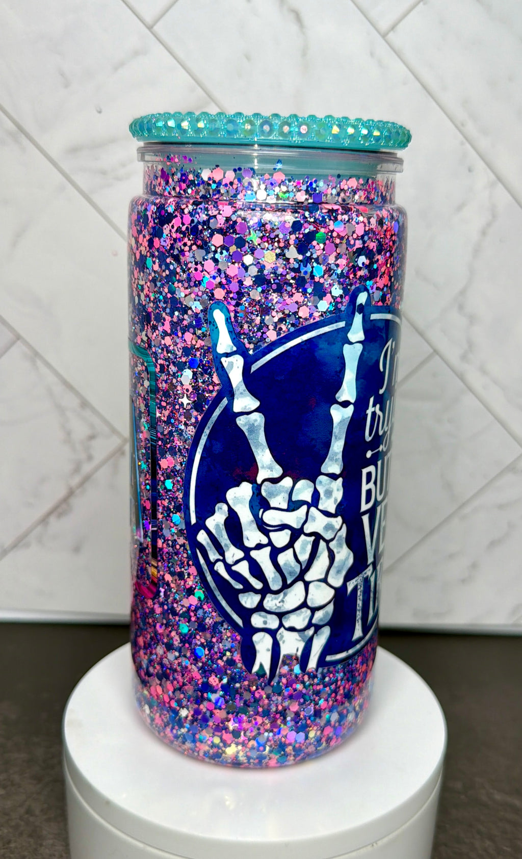 Very Tired Snowglobe Cup