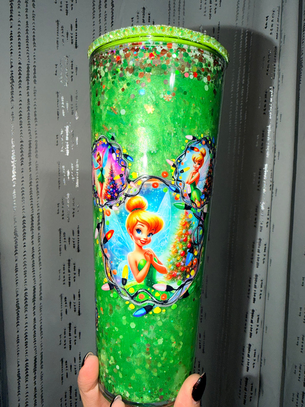 Fairy Lights Christmas Waterfall Snowglobe Cup