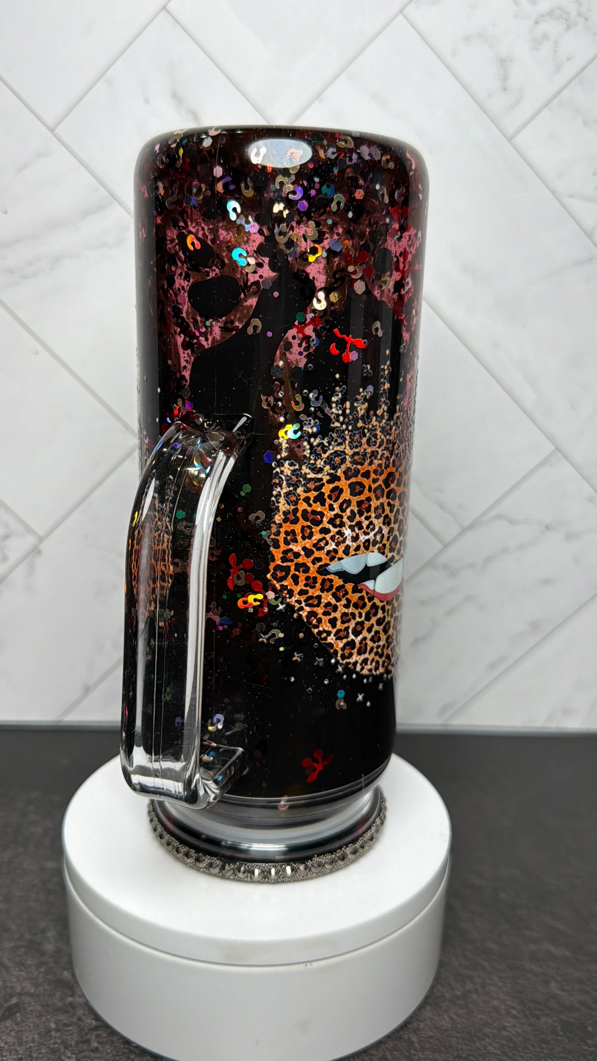 Leopard Glam Dual Lava Snowglobe Cup